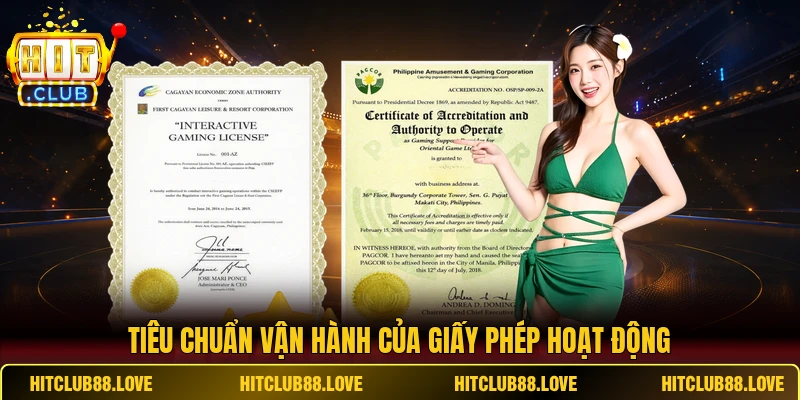 Tiêu chuẩn vận hành của giấy phép hoạt động